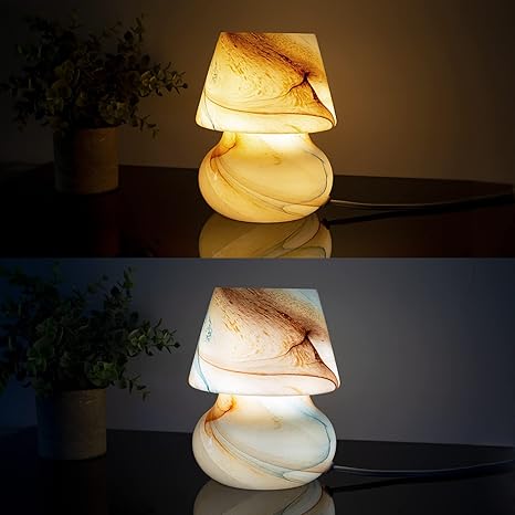 mushroom glass table lamp