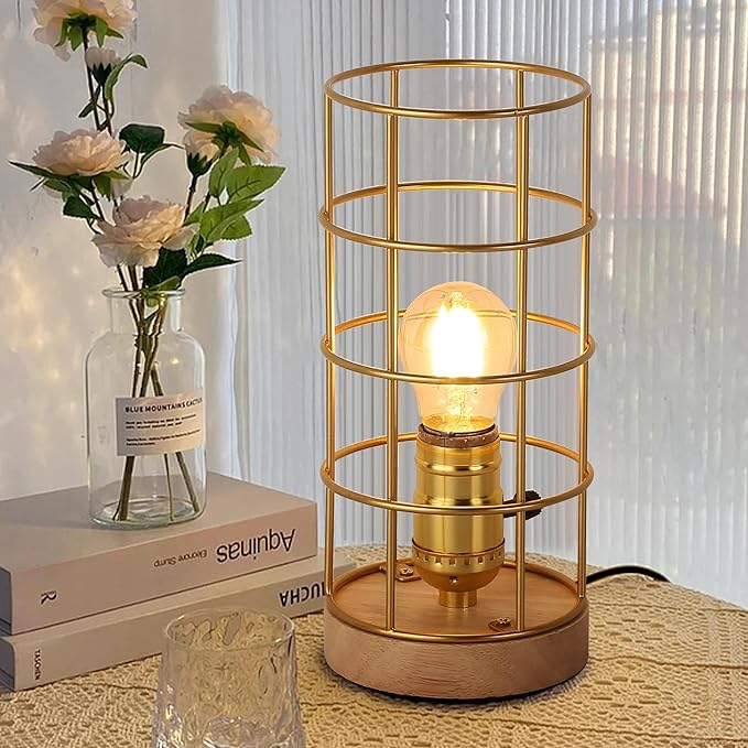 Industrial Brass Table Lamp