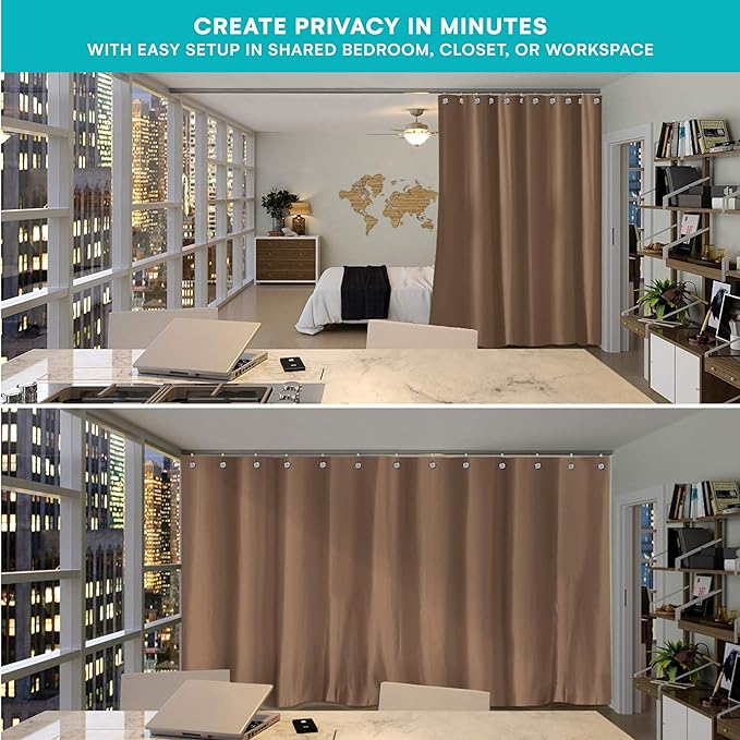 RoomDividersNow Premium Heavyweight Room Divider Curtain